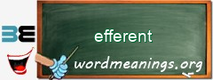 WordMeaning blackboard for efferent